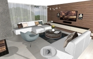 Návrh (vizualizácia) obývačky