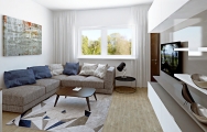 Návrh (vizualizácia) interiéru dvojizbového bytu 
